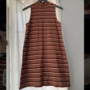 Others Follow Mock-neck Striped Mini Dress size M